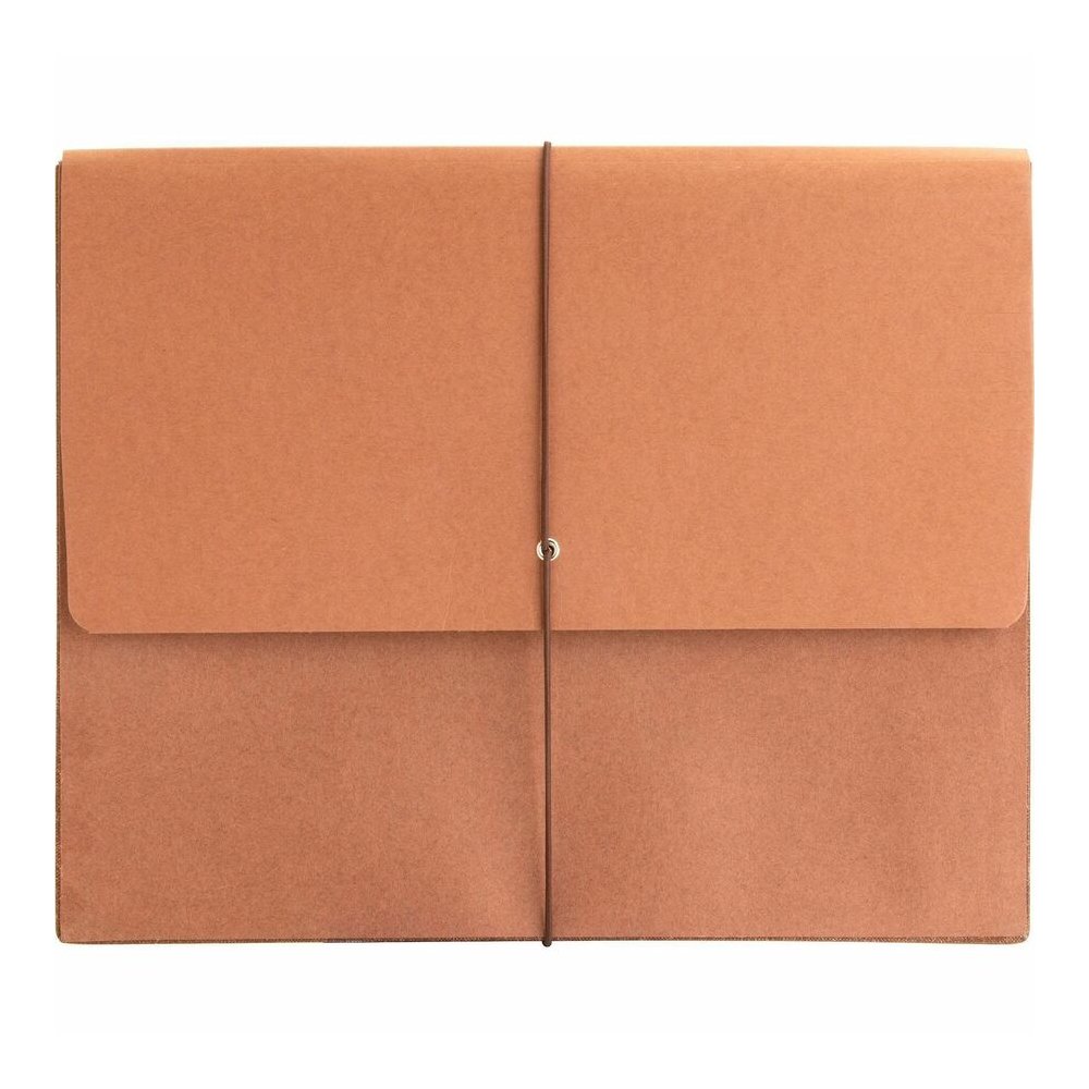 Business Source Letter Recycled File Wallet - 8 1/2" x 11" - 5 1/4" Expansion - Brown - Expandable Gusset, Tyvek Gusset, Tear Resistant, Durable, Flap and Cord Closure - 30% Recycled - 10 / Box. Picture 3