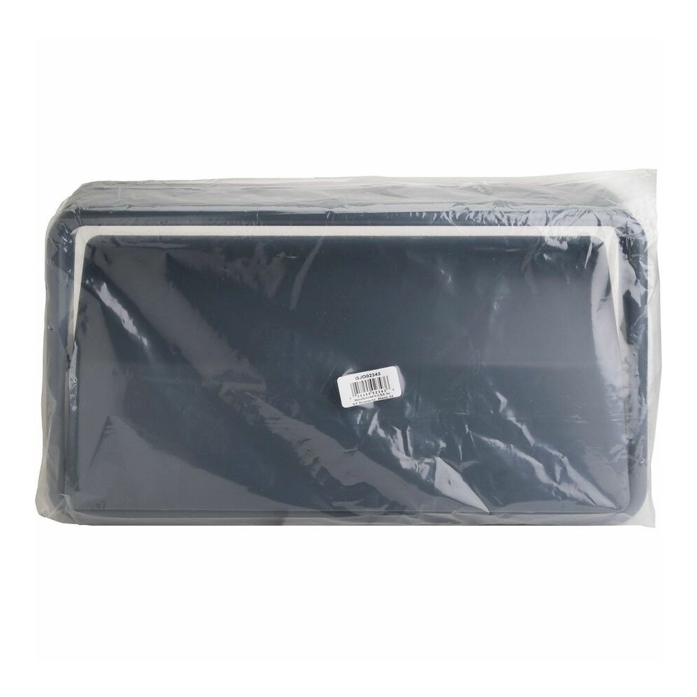 Genuine Joe Space-saving Container Swing Lid - Rectangular - Gray - 4 / Carton. Picture 4