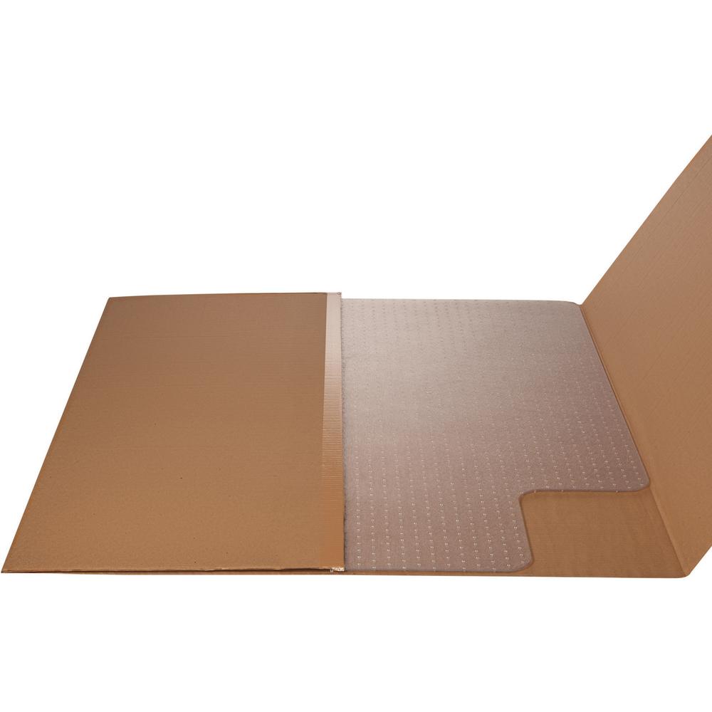 Deflecto EconoMat Chair Mat - Commercial, Carpet - 48" Length x 36" Width x 0.100" Thickness - Lip Size 10" Length x 19" Width - Clear - 1 Each. Picture 3
