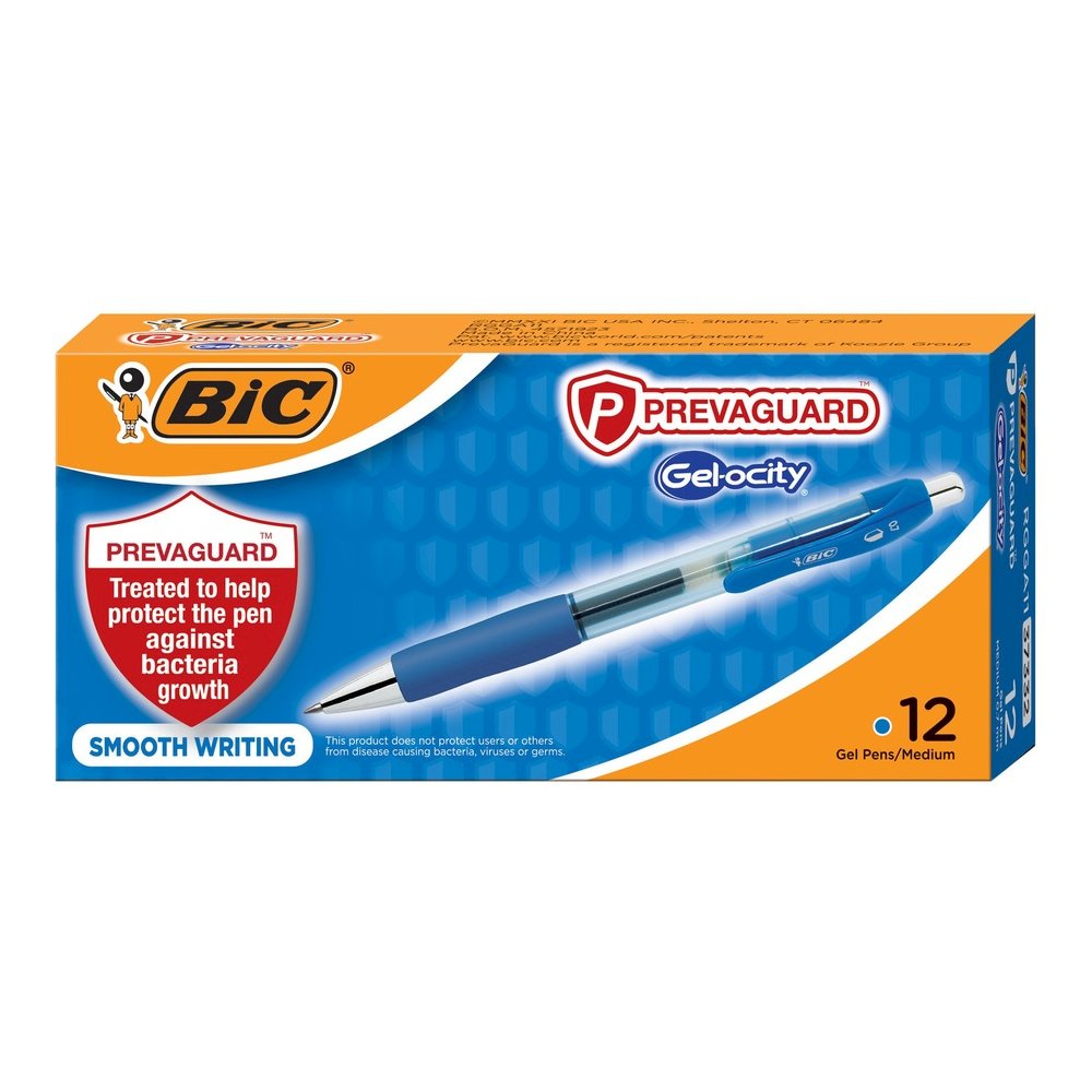 BIC PrevaGuard Gel-ocity Gel Pen - Blue Ink - Gel-based - 1 Dozen. Picture 2