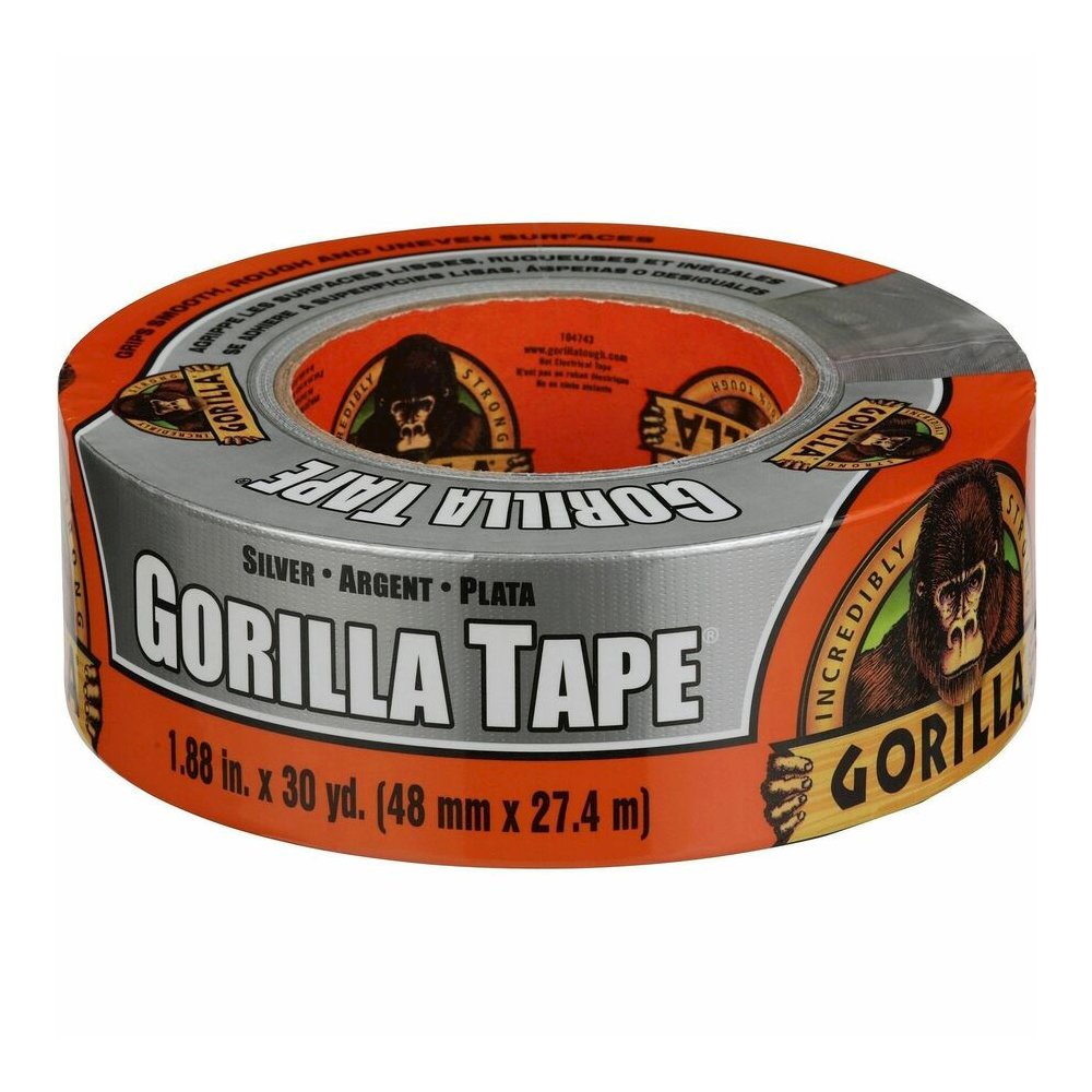 Gorilla Tape - 30 yd Length x 1.88" Width - Silver - Weather Resistant, Moisture Resistant, UV Resistant, Temperature Resistant - For Project, Indoor, Outdoor, Rough Surface, Smooth Surface, Wood, Sto. Picture 2