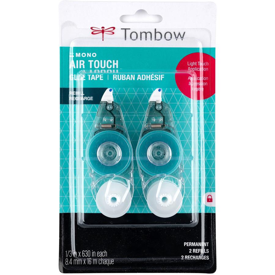 Tombow Refill 2-Pack, MONO Air Touch Adhesive - 17.50 yd Length x 0.33" Width - White - 2 / Pack. Picture 5