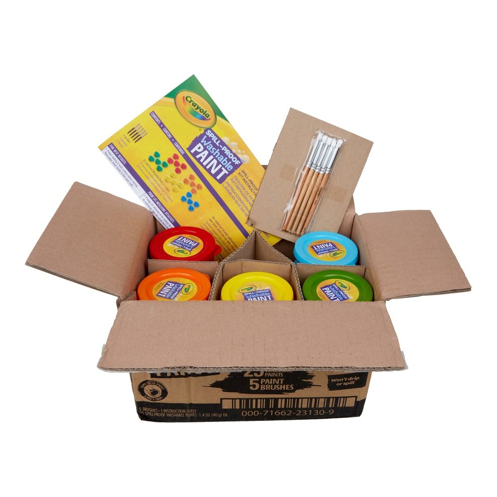 Crayola Spill Proof Washable Paint Set - Art, Craft - Recommended For 3 Year - 25 / Pack. Picture 6