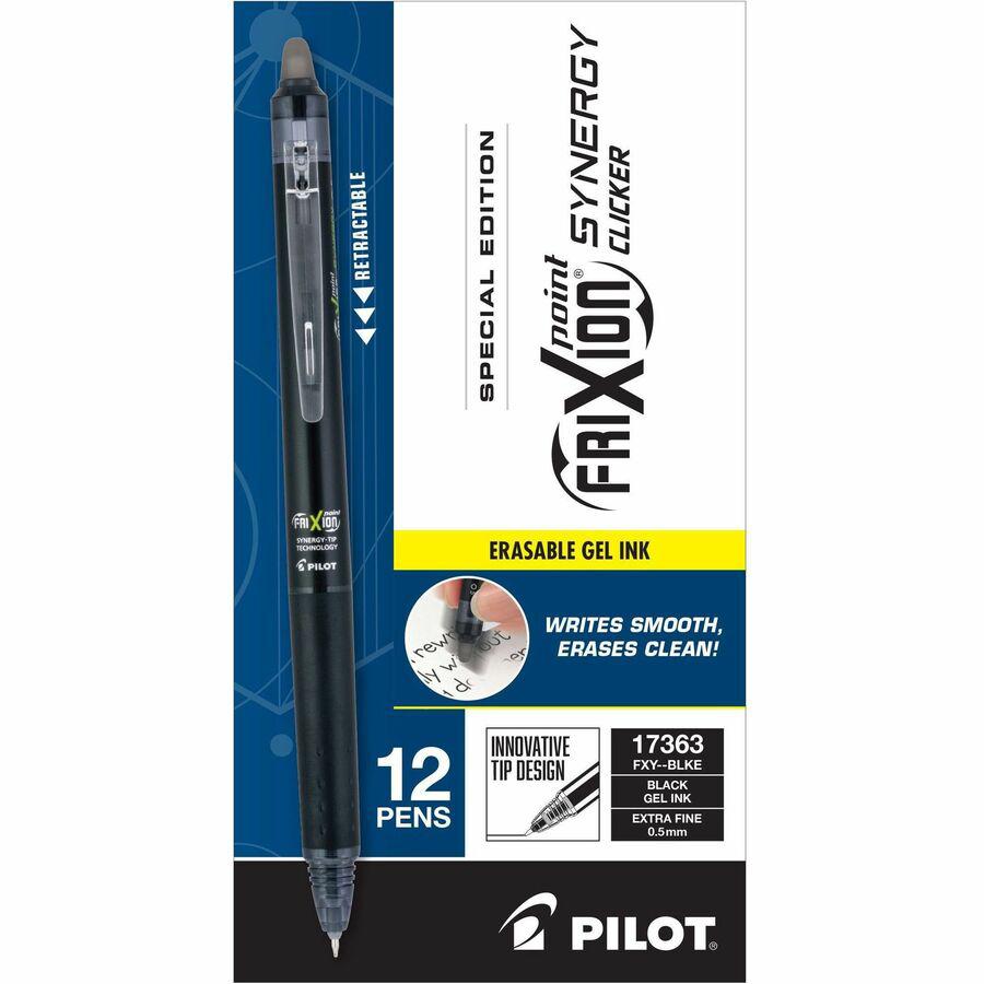 FriXion Erasable Gel Pens - Retractable - Erasable - Black Ink - Writing - 1 Dozen. Picture 8