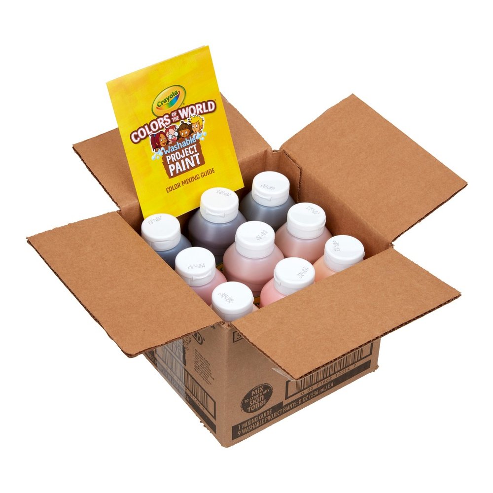 Crayola Colors of the World™ Washable Paint - Multicolor - 8 fl oz - Washable - 9 / Box. Picture 6
