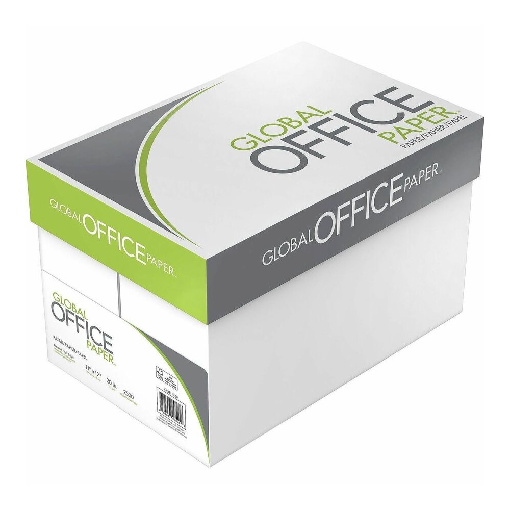 Global Office Premium Multipurpose Paper - 96 Brightness - 11" x 17" - White - 500 Sheets per Ream - 40 / Pallet. Picture 2