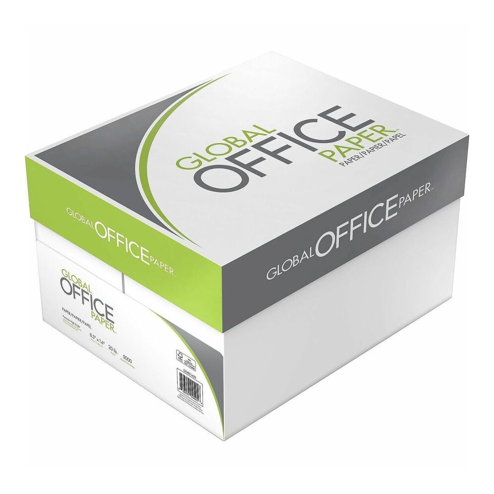 Global Office Premium Multipurpose Paper - 96 Brightness - 8 1/2" x 14" - White - 500 Sheets per Ream - 30 / Pallet. Picture 2