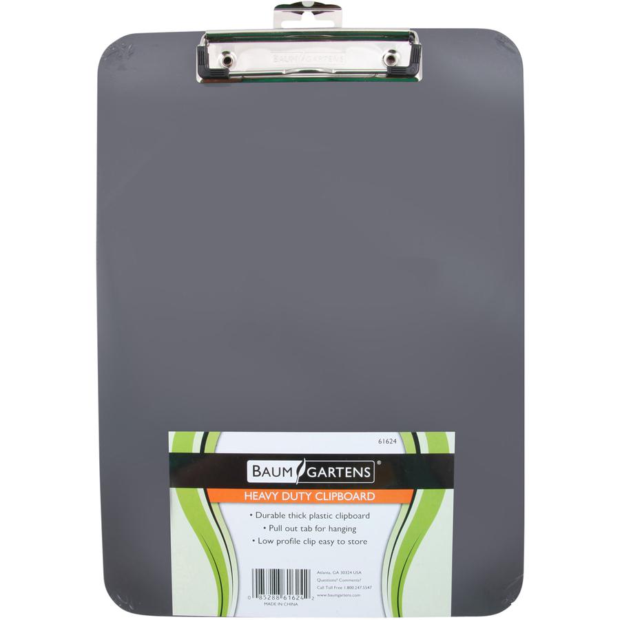 Mobile OPS Unbreakable Recycled Clipboard - 9" x 12" - Clamp - Heavy Duty - Polypropylene - Black - 1 Each. Picture 4