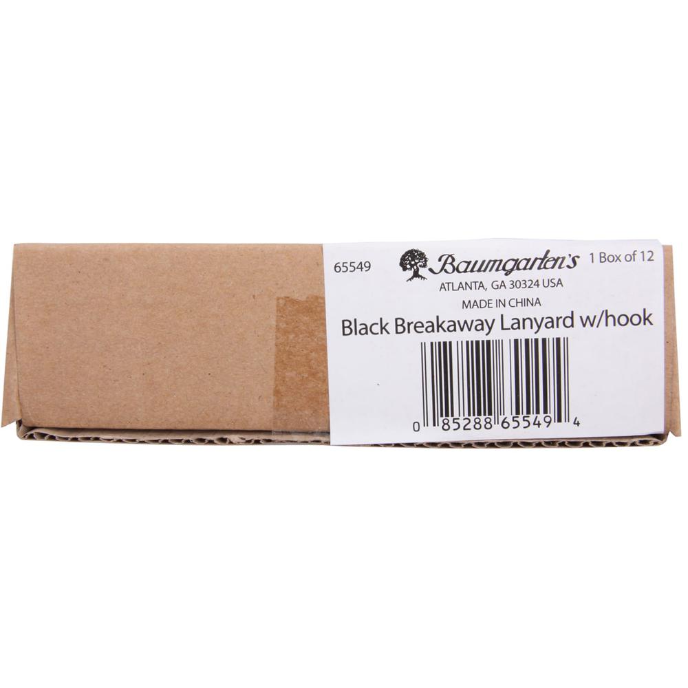 SICURIX Breakaway Lanyard - 12 / Box - 36" Length - Black - Nylon. Picture 7