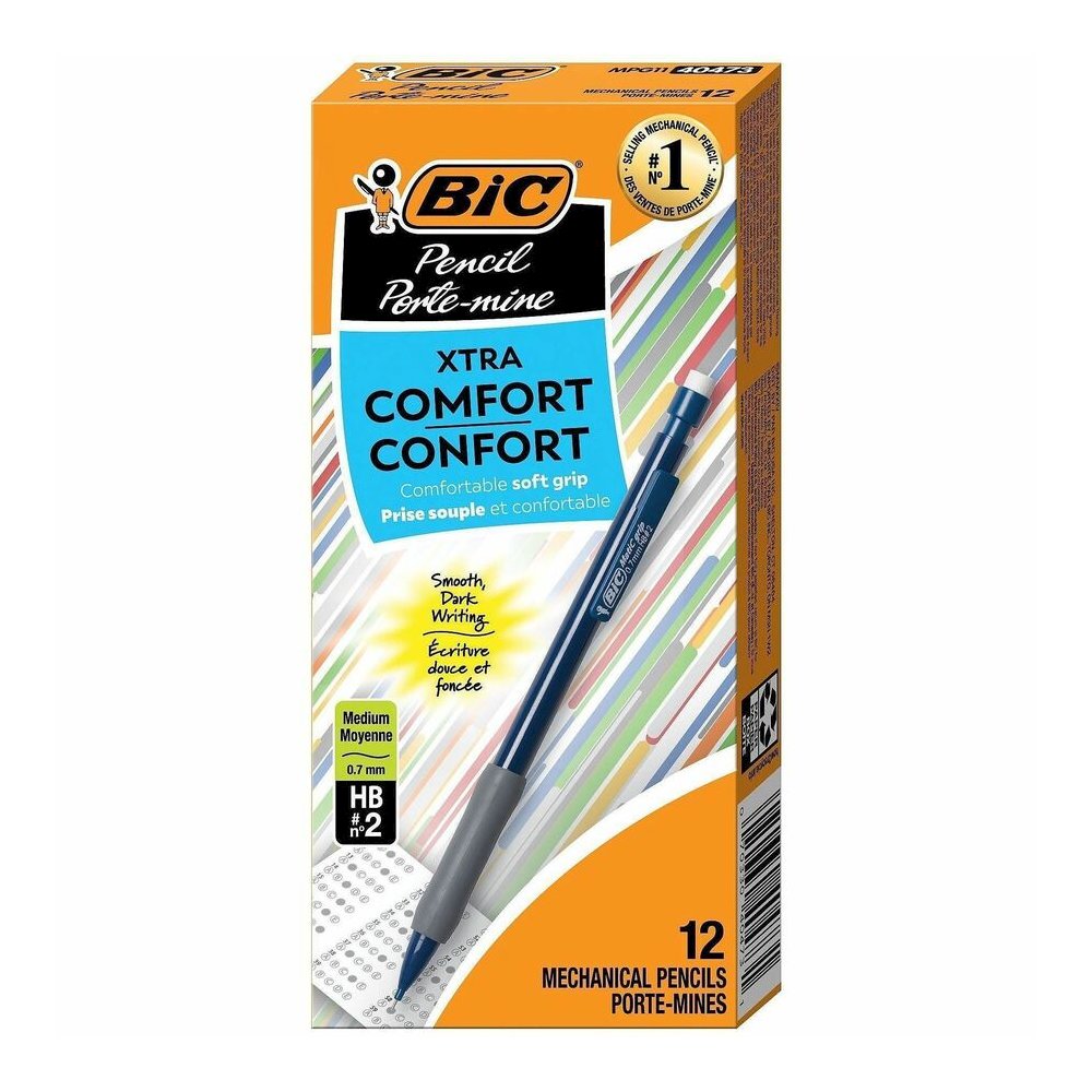 BIC Matic Grip Mechanical Pencils - 0.7 mm Lead Diameter - Refillable - Assorted Barrel - 1 Dozen. Picture 7