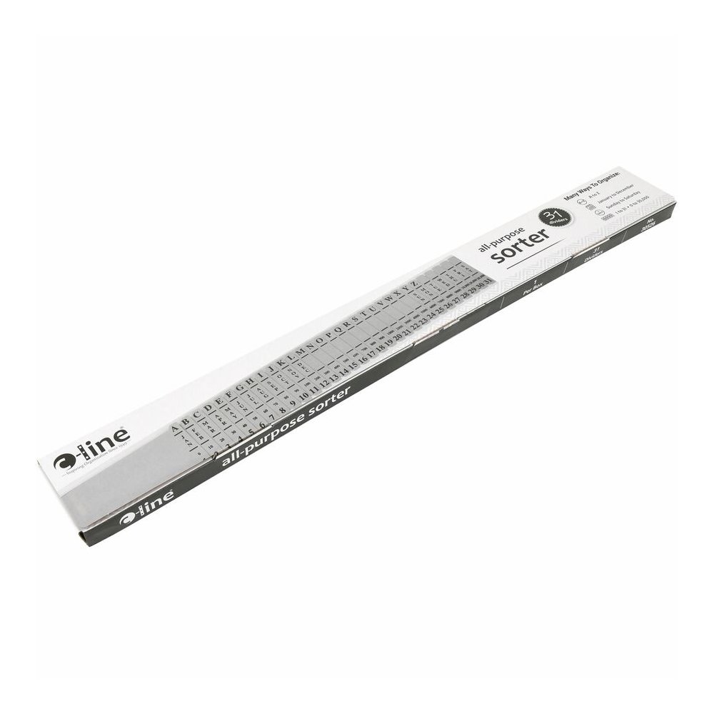 C-Line All-Purpose Sorter - Compartment Size : 9.50" - 2.50" Width x 23.50" Depth - Desktop - Durable - Blue - Plastic - 1 Each. Picture 3