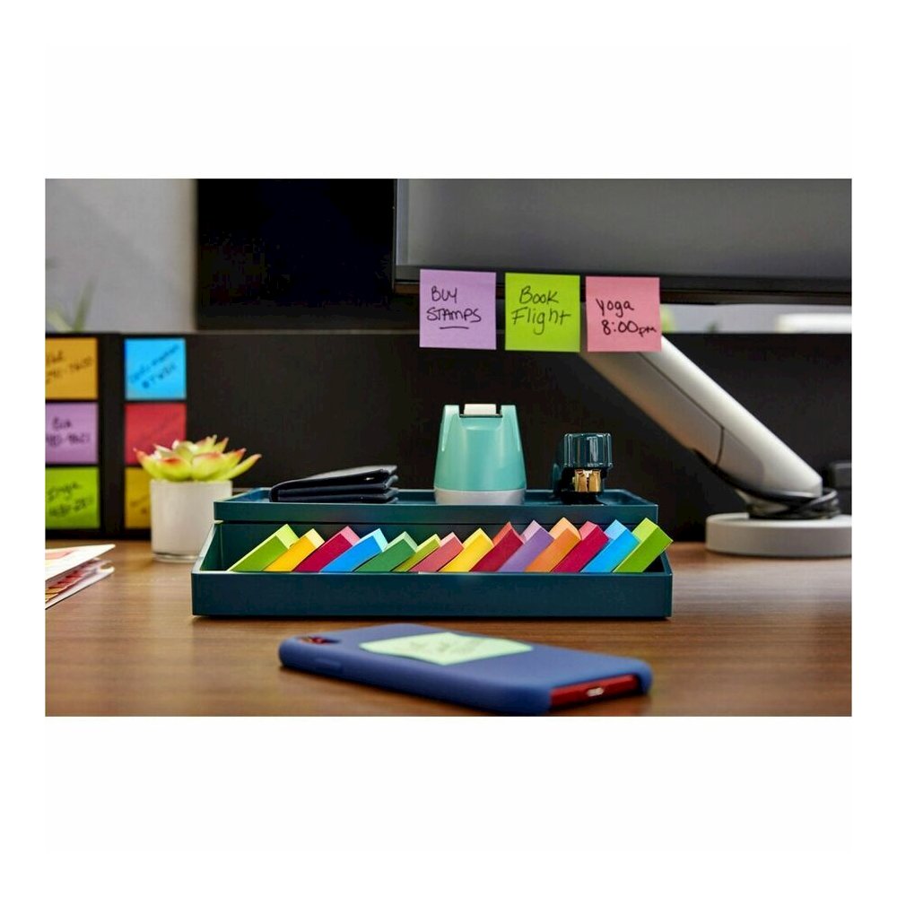 Post-it&reg; Notes Cube - 1200 - 2" Flag/Note Width x 2" Flag/Note Length - Square - 400 Sheets per Pad - Unruled - Acid Lime, Limeade, Blue Paradise, Guava, Vital Orange, Canary Yellow - Paper - Repo. Picture 4