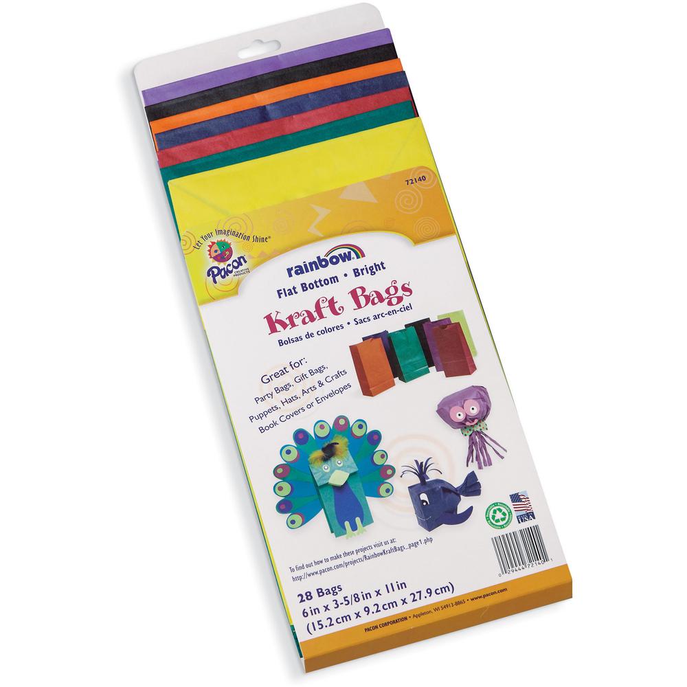 Creativity Street Kraft Bag - Art Project, Craft Project, Bag, Hat - 11"Height x 6"Width - 28 / Pack - Assorted - Kraft. Picture 4
