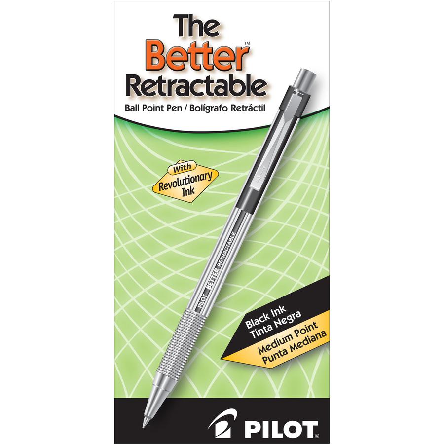 Pilot Better Retractable Ballpoint Pens - Refillable - Retractable - Black Ink - Translucent Barrel - 1 Dozen. Picture 4