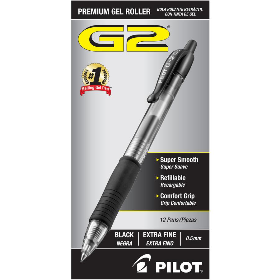 G2 Premium Gel Ink Retractable Pen - Refillable - Retractable - Black Ink - Gel-based - Translucent Barrel - 1 Dozen. Picture 2