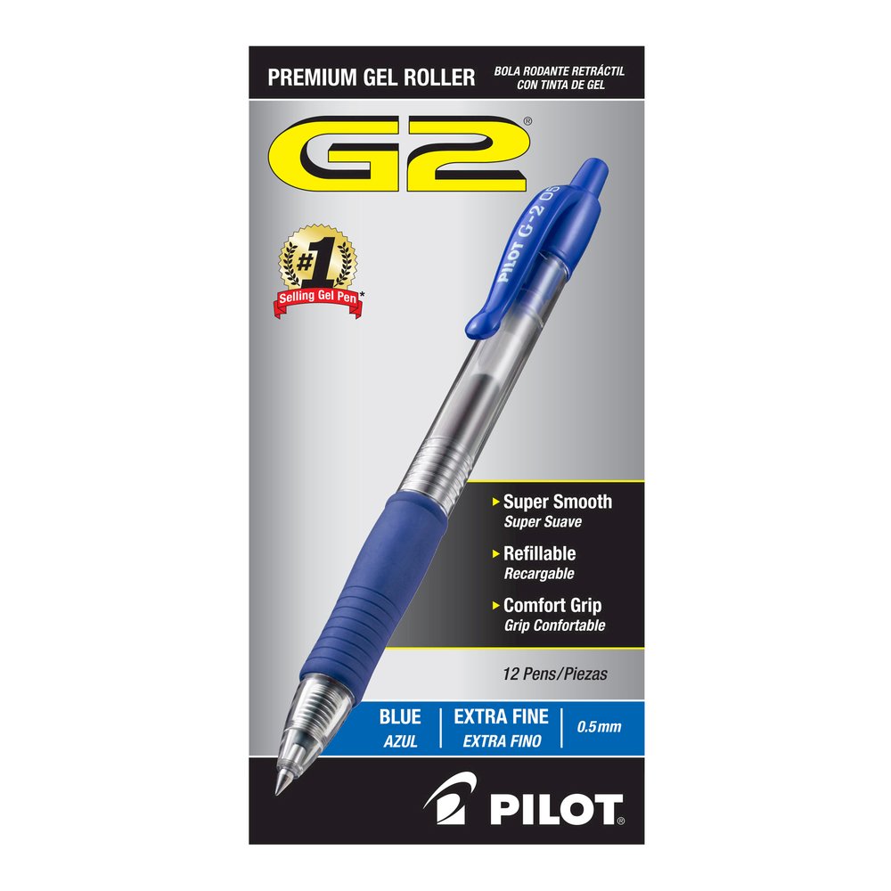 G2 Premium Gel Ink Retractable Pen - Refillable - Retractable - Blue Ink - Gel-based - Translucent Barrel - 1 Dozen. Picture 2