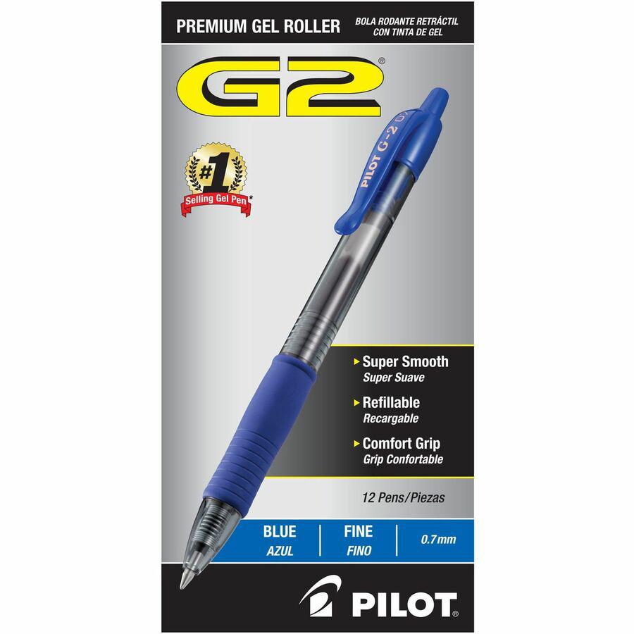 G2 Premium Gel Ink Retractable Pens - Refillable - Retractable - Blue Ink - Gel-based - Clear Barrel - 1 Dozen. Picture 5