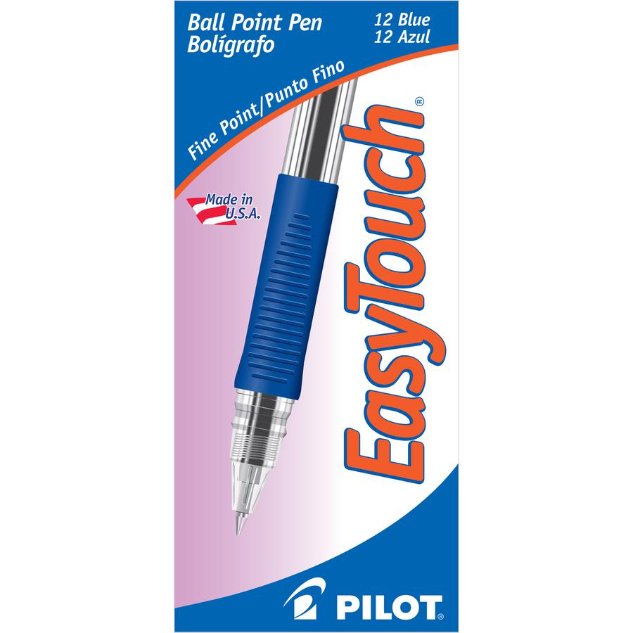 Pilot Ballpoint Pens - Refillable - Blue Ink - Oil Based - Clear Barrel - 1 Dozen. Picture 2