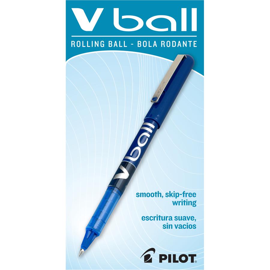 Pilot Vball Liquid Ink Pens - Blue Ink - Blue Barrel - 1 Dozen. Picture 3