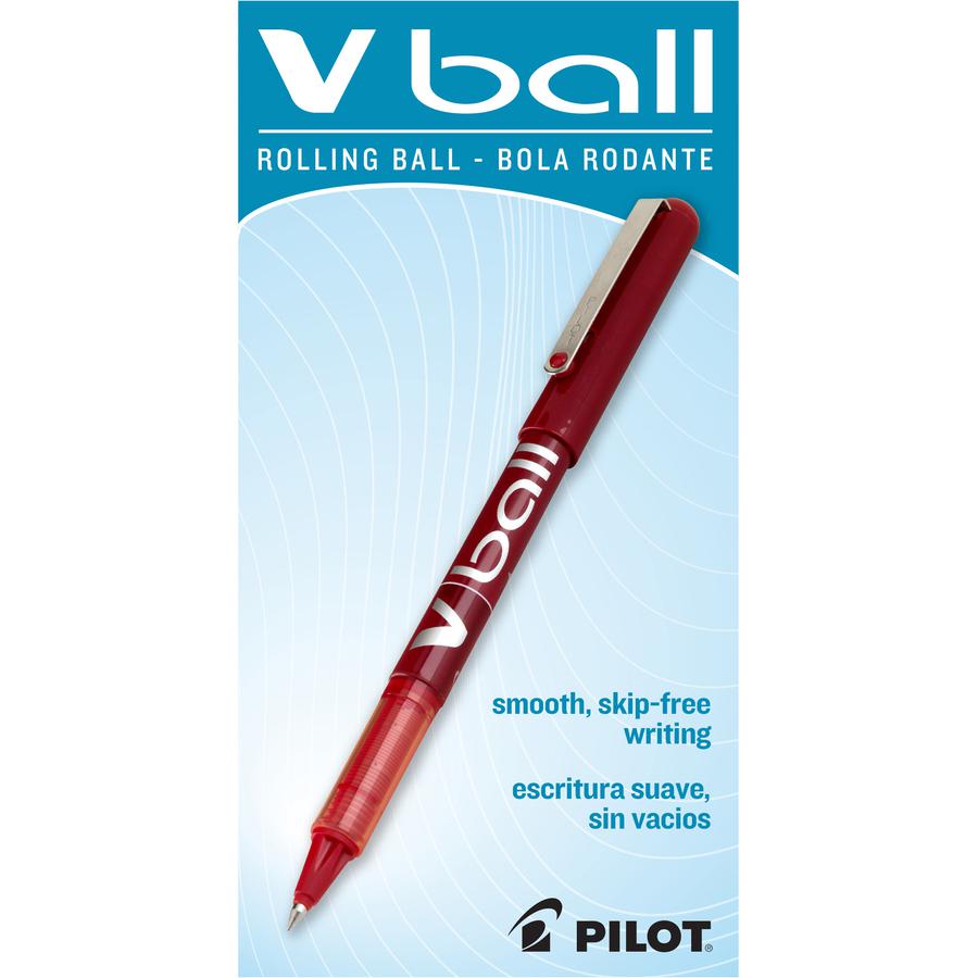 Pilot Vball Liquid Ink Pens - Red Ink - Red Barrel - 1 Dozen. Picture 2