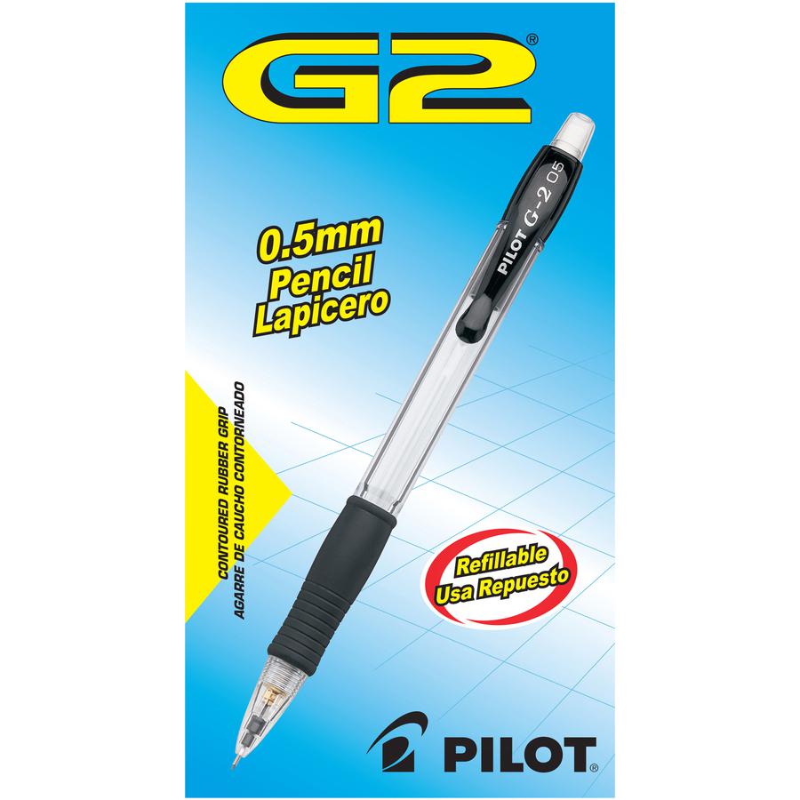 Pilot G2 Mechanical Pencils - 0.5 mm Lead Diameter - Refillable - Clear, Black Barrel - 1 Dozen. Picture 4