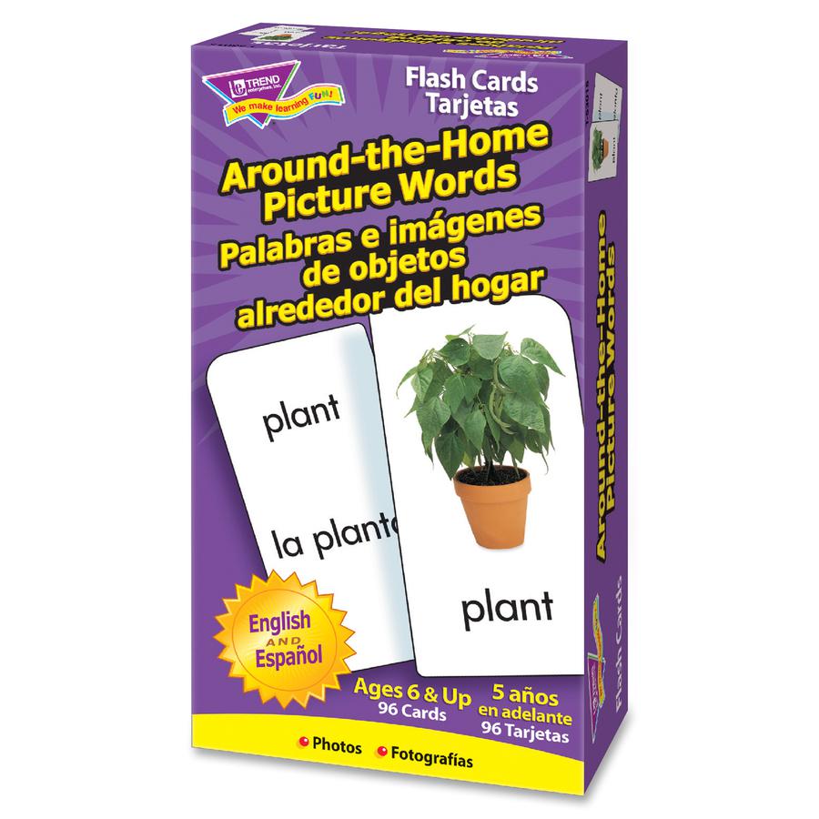 Trend English/Spanish Picture Words Flash Cards - Educational - 1 Each. Picture 9