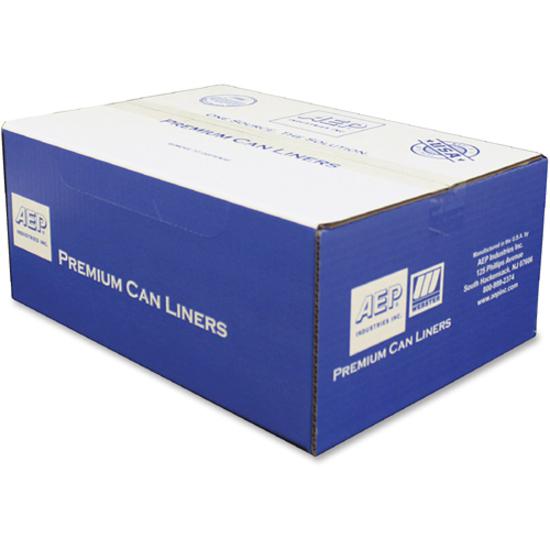 Berry Super Heavy-Duty Platinum Plus Liners - Large Size - 45 gal Capacity - 46" Length x 39" Width x 1.70 mil (43 Micron) Thickness - Black, Silver - Resin - 50 / Carton. Picture 4