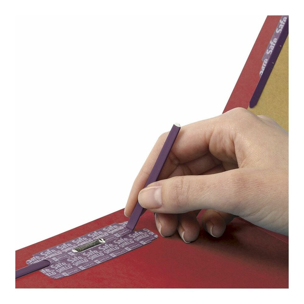 Smead SafeSHIELD 2/5 Tab Cut Letter Recycled Classification Folder - 8 1/2" x 11" - 3" Expansion - 2 x 2S Fastener - 2" for Folder - Top Tab Location - Right of Center Tab Position - 3 Divider - 25 pt. Picture 8