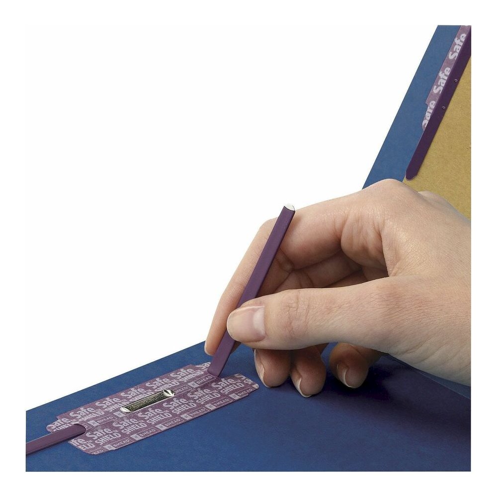 Smead SafeSHIELD 2/5 Tab Cut Legal Recycled Classification Folder - 8 1/2" x 14" - 3" Expansion - 2 x 2S Fastener - 2" for Folder - Top Tab Location - Right of Center Tab Position - 3 Divider - 25 pt.. Picture 7