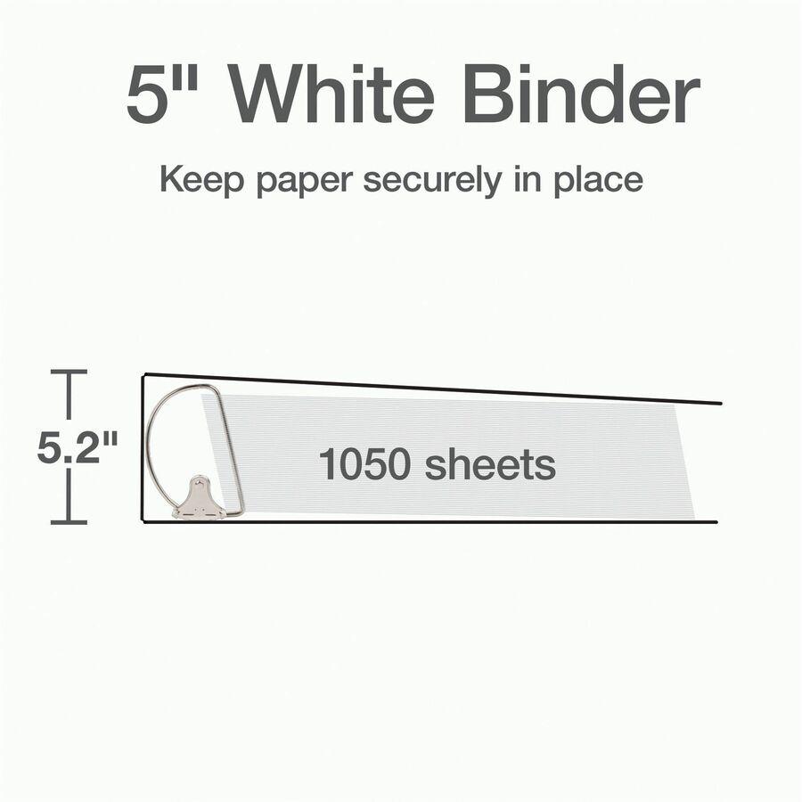 Cardinal Xtralife ClearVue Locking Slant-D Binders - 5" Binder Capacity - Letter - 8 1/2" x 11" Sheet Size - 1100 Sheet Capacity - 4 3/8" Spine Width - 3 x D-Ring Fastener(s) - 2 Inside Front & Back P. Picture 5