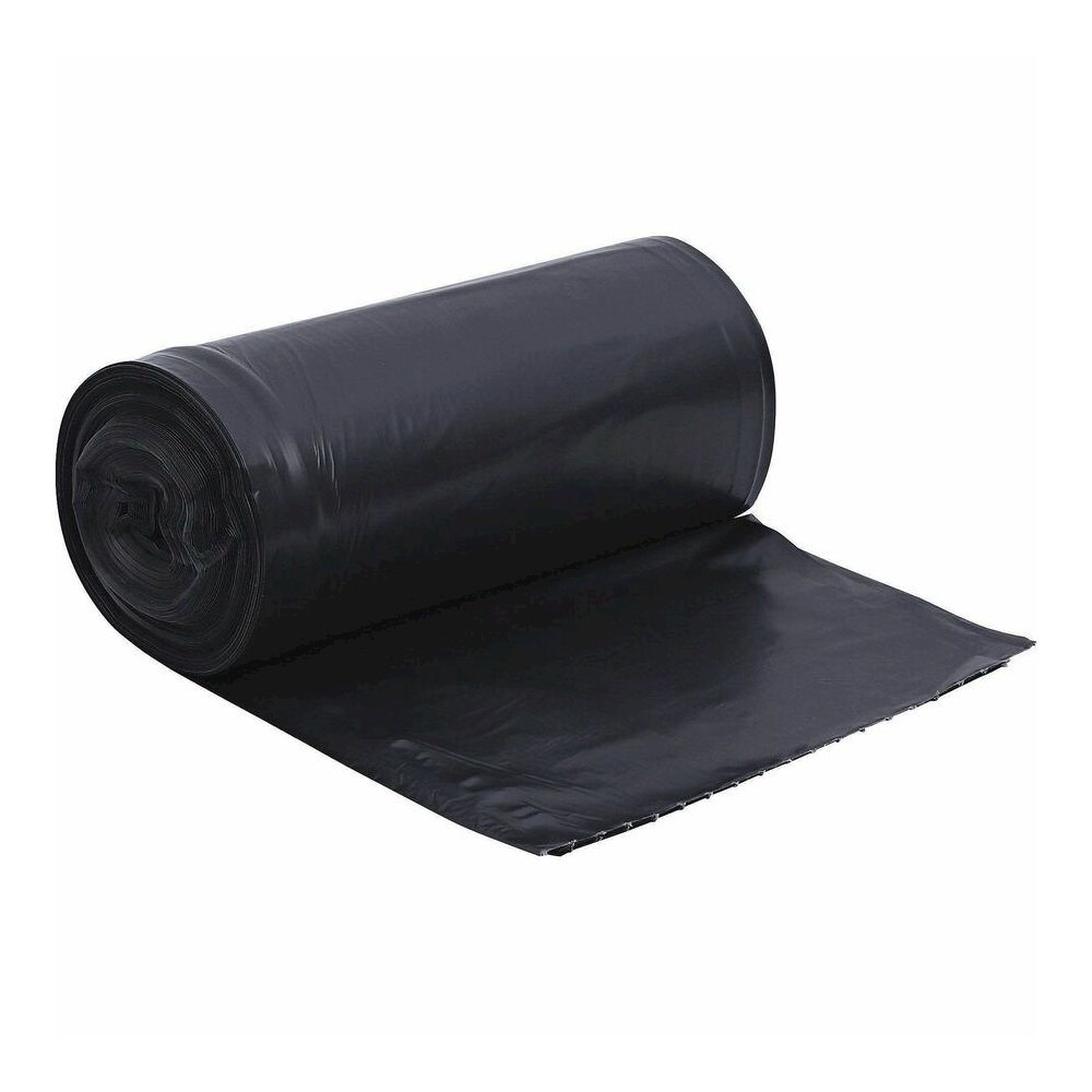 Genuine Joe Heavy-Duty Trash Can Liners - Medium Size - 30 gal Capacity - 36" Length x 30" Width x 1.50 mil (38 Micron) Thickness - Low Density - Black - 100/Box - 1 Carton. Picture 3