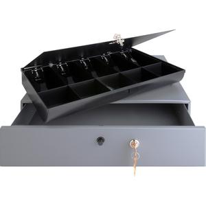 Sparco Removable Tray Cash Drawer - Gray - 3.8" Height x 17.8" Width x 15.8" Depth. Picture 6