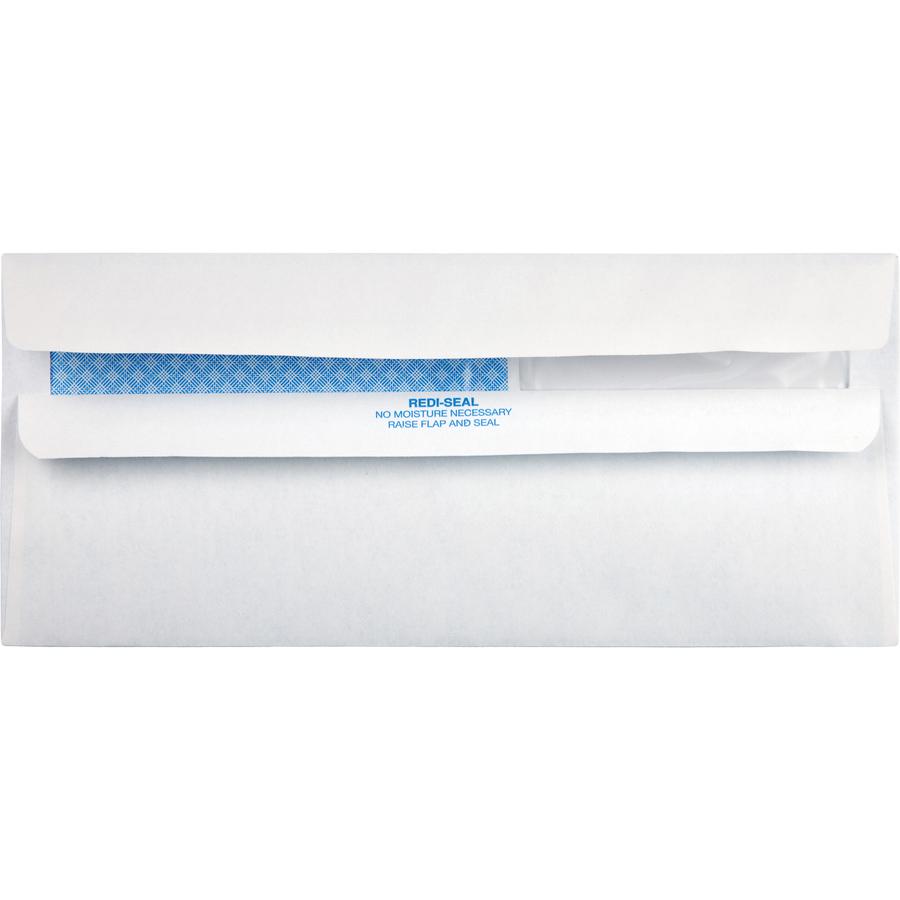 Quality Park No. 10 Double Window Security Tint Business Envelopes with Self-Seal Closure - Security - #10 - 4 1/8" Width x 9 1/2" Length - 24 lb - Gummed - Wove - 500 / Box - White. Picture 2