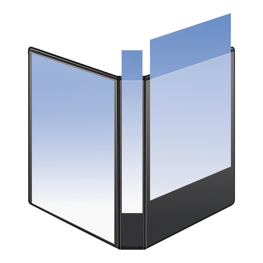 Business Source Round-ring View Binder - 1 1/2" Binder Capacity - Letter - 8 1/2" x 11" Sheet Size - 350 Sheet Capacity - Fastener: Round Ring - Pocket: 2, Internal - Polypropylene, Chipboard - White . Picture 3