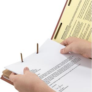 Smead 2/5 Tab Cut Letter Recycled Classification Folder - 8 1/2" x 11" - 2" Expansion - 6 x 2K Fastener(s) - 1" Fastener Capacity, 2" Fastener Capacity - Top Tab Location - Right of Center Tab Positio. Picture 5