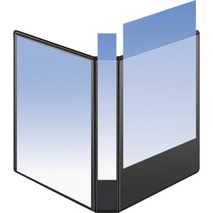 Business Source Basic D-Ring White View Binders - 4" Binder Capacity - Letter - 8 1/2" x 11" Sheet Size - Fastener: D-Ring - Polypropylene - White - 1.75 lb - No - Clear Overlay - 1 Each. Picture 7
