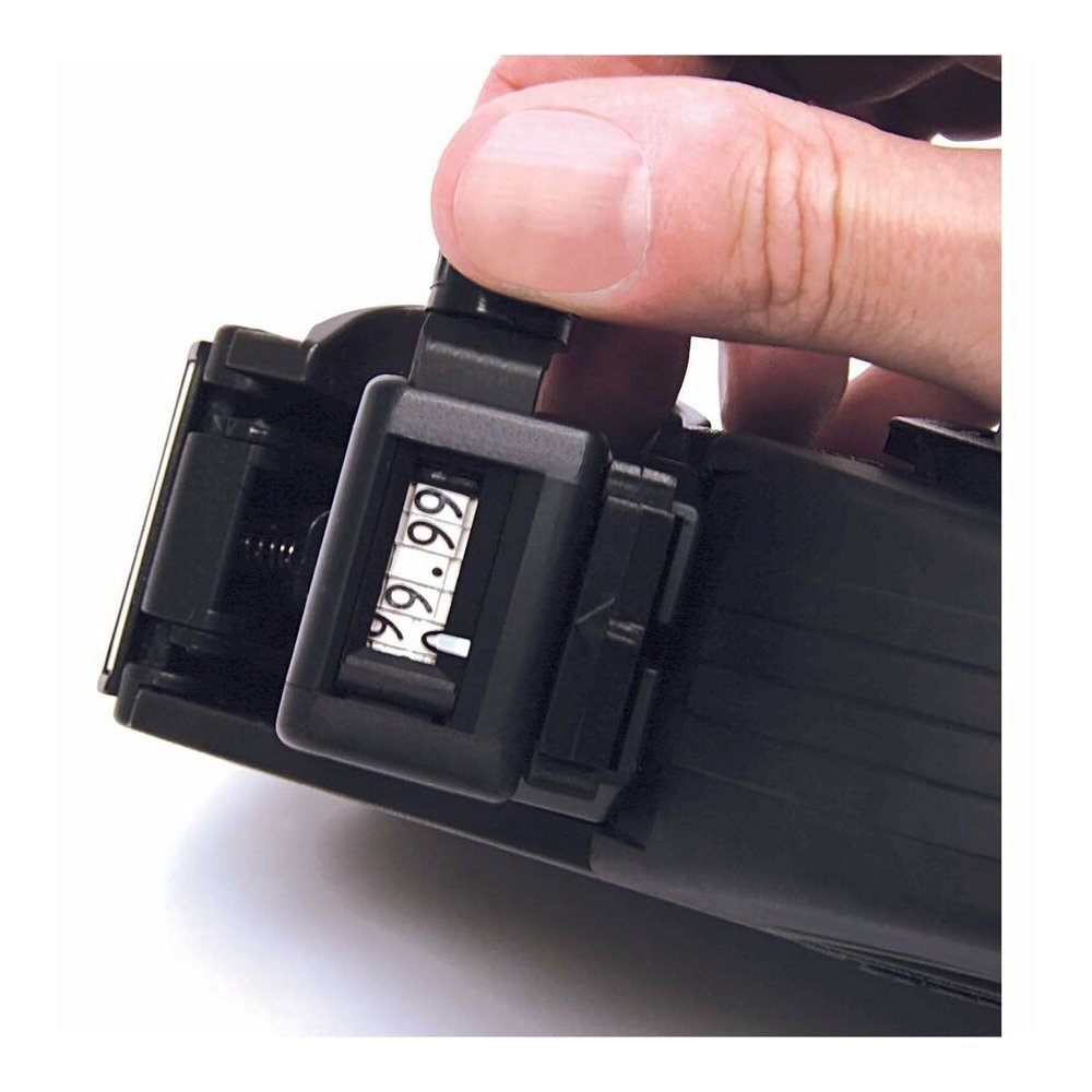 Consolidated Stamp One-line Pricemarking Label Gun - Label - 0.81" x 0.44" - Black - Rubberized Grip, Jam-free, Drop-in Loading, Fast-drying. Picture 3