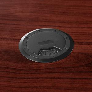 Lorell Chateau Series Bridge - 41.4" x 23.6"30" Bridge, 1.5" Top - Reeded Edge - Material: P2 Particleboard - Finish: Mahogany, Laminate - Durable, Grommet, Modesty Panel, Cord Management - For Office. Picture 2