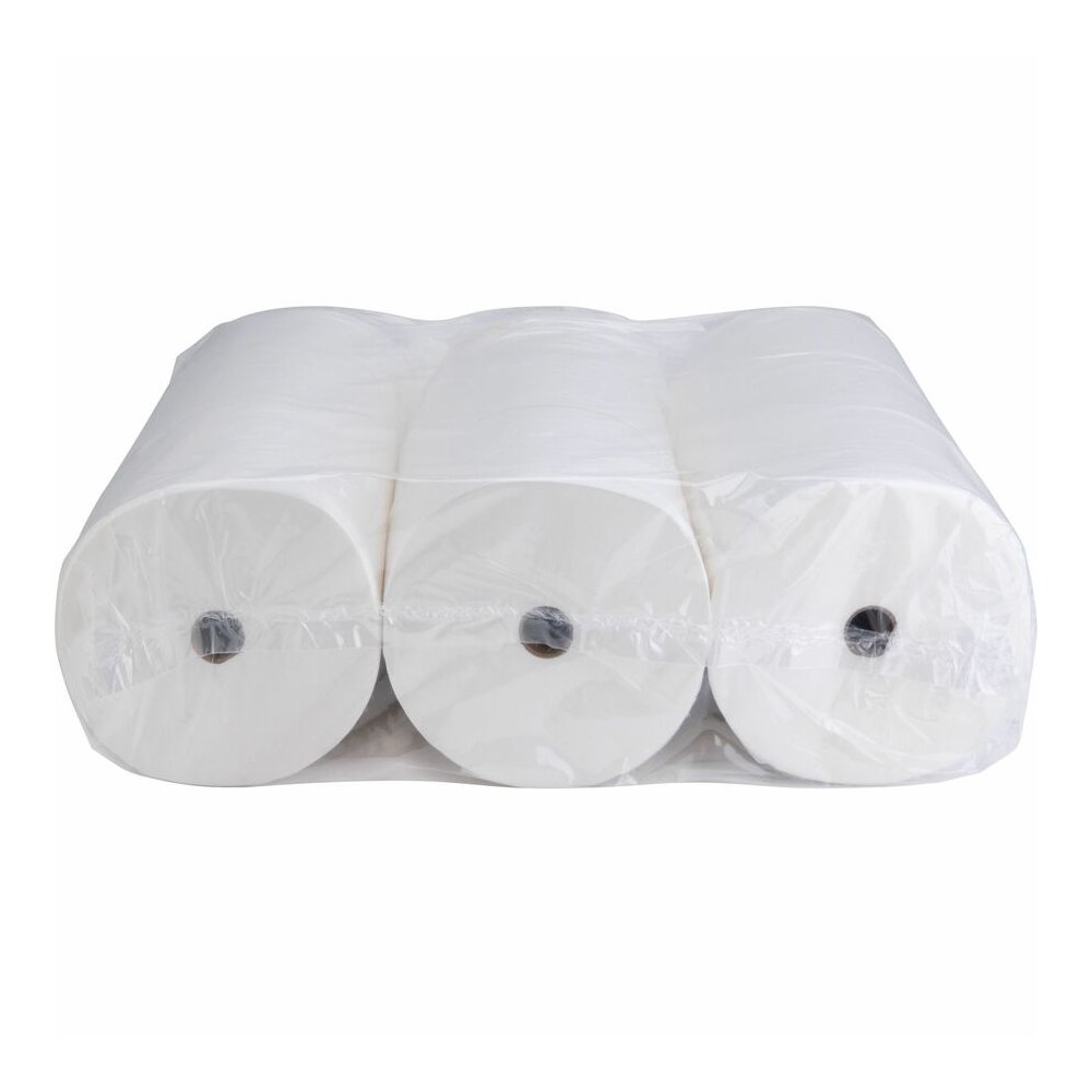 Genuine Joe Solutions Double Capacity Bath Tissue - 2 Ply - 1000 Sheets/Roll - 45/64" Core - White - Virgin Fiber - 36 / Carton. Picture 9