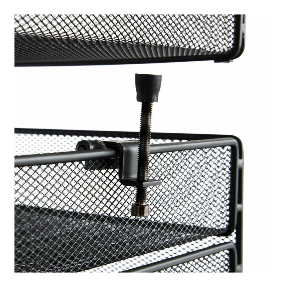 Safco Onyx Horizontal Hanging Desktop Storage - 5 Compartment(s) - 14.38" Height x 10.25" Width x 12.38" Depth - Durable, Lightweight, Scratch Resistant - Powder Coated - Black - Steel - 1 Each. Picture 6