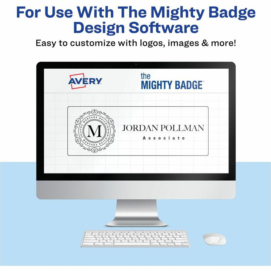 The Mighty Badge&reg; Mighty Badge Professional Reusable Name Badge System - Gold. Picture 3
