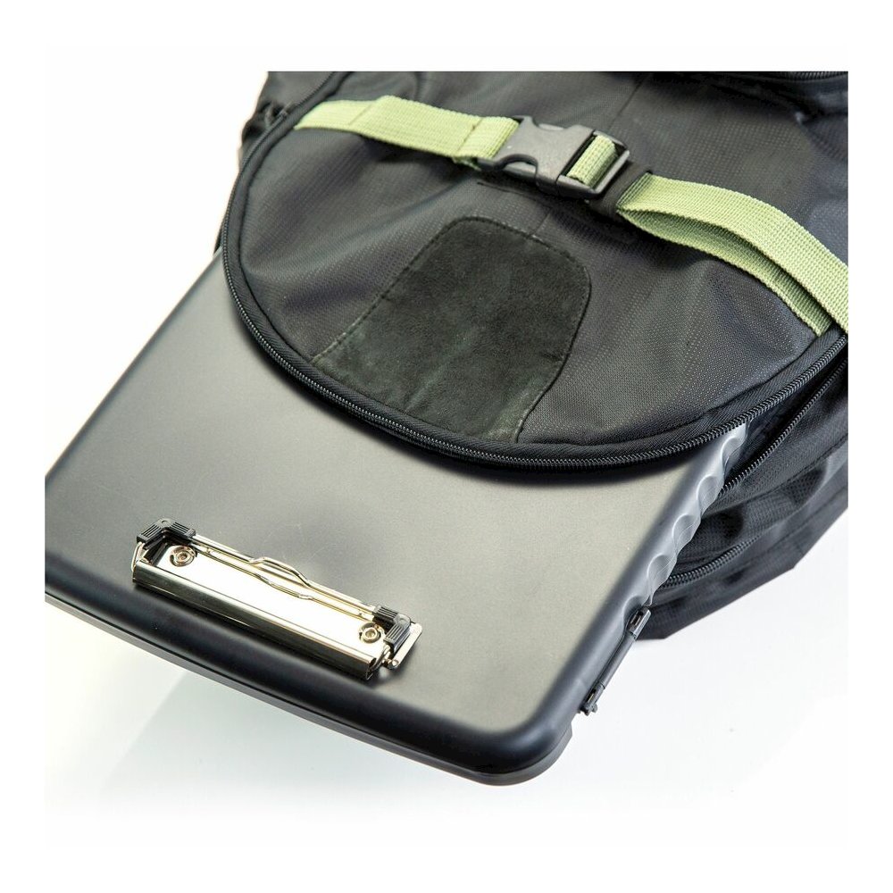 Officemate Slim Clipboard Storage Box - 0.50" Clip Capacity - Storage for Paper, Form, Notepad, Pencil, Battery, Pen - 8 1/2" x 11" Sheet Size - Wood - Charcoal - 1 Each. Picture 7