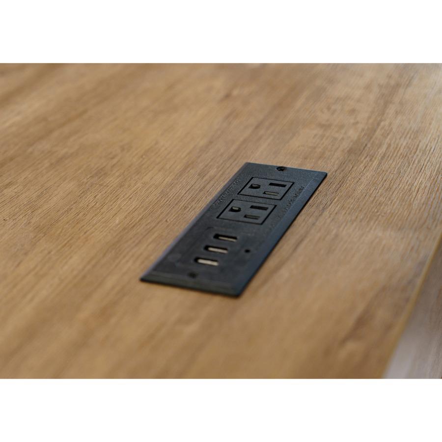 Mason Modern Wood Laminate Office Desk. Picture 10