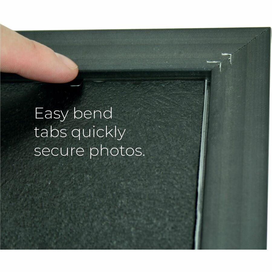 nudell Document Frame - 8.50" x 11" Frame Size - Vertical, Horizontal - Unbreakable, Hanger - 1 Each - Plastic, Wood - Wood Grain, Black. Picture 4