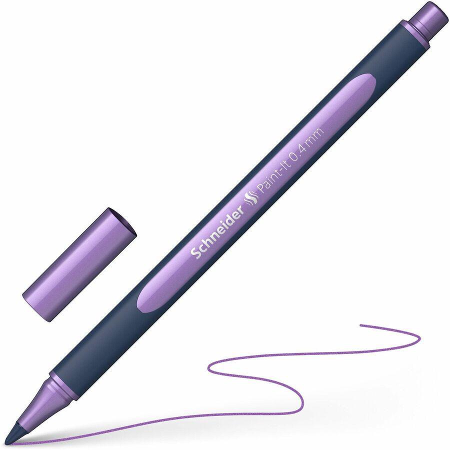 Schneider Metallic Rollerball Pens - Assorted Metallic Ink - Bioplastic Barrel - 8 / Pack. Picture 5