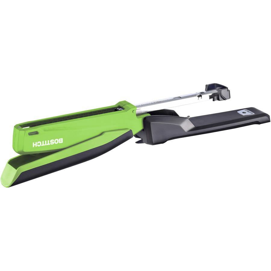 Bostitch InPower Spring-Powered Antimicrobial Desktop Stapler - 20 Sheets Capacity - 210 Staple Capacity - Full Strip - 1 Each - Green. Picture 15