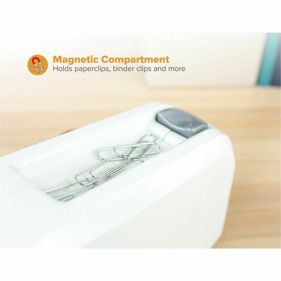 Bostitch Impulse 25 Electric Stapler - 25 Sheets Capacity - 210 Staple Capacity - Full Strip - 1/4" Staple Size - 1 Each - White. Picture 8