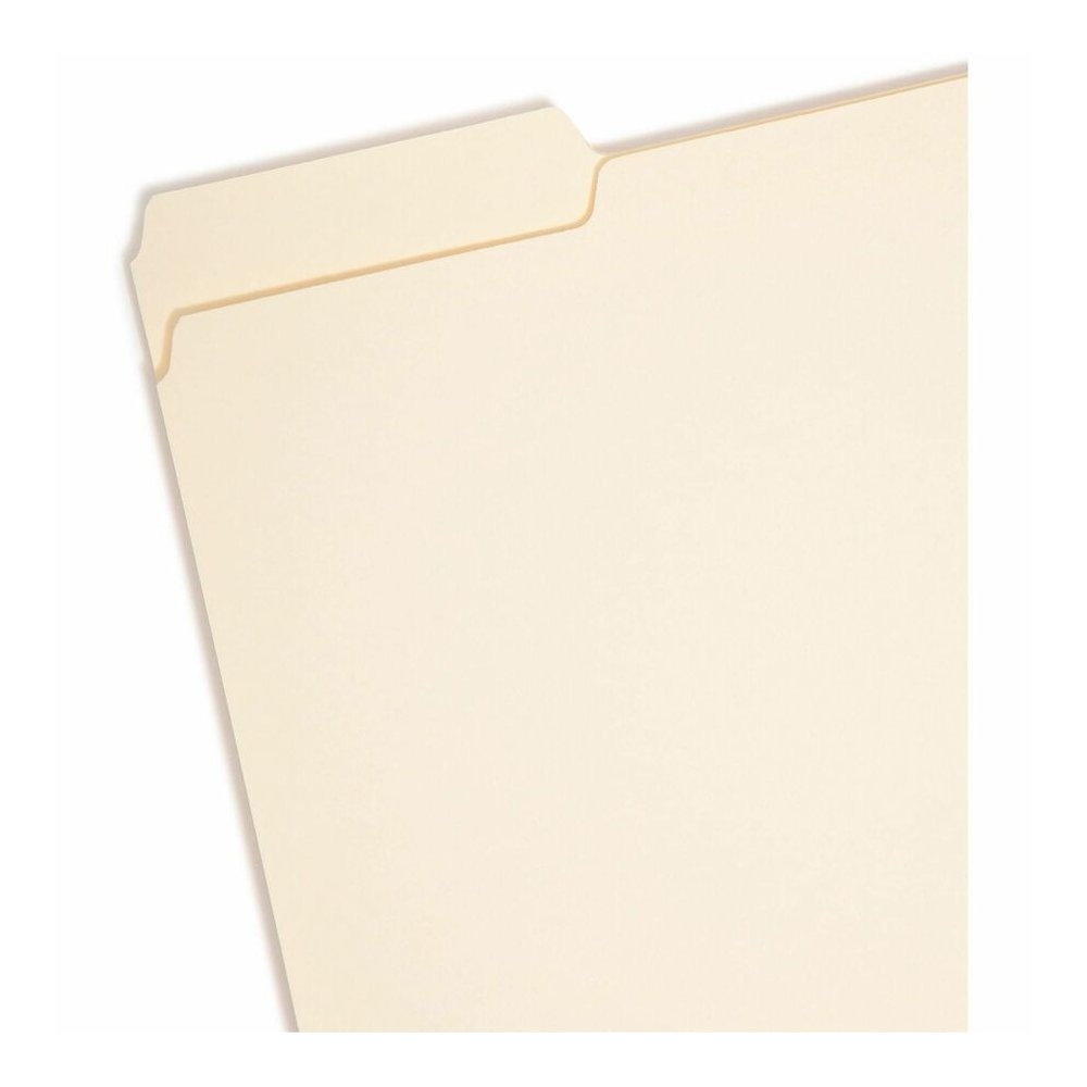 Smead 1/3 Tab Cut Letter Recycled Interior File Folder - 8 1/2" x 11" - 3/4" Expansion - Top Tab Location - Assorted Tab Position - 11 pt. - 1 Plys - Manila - 10% Recycled - 100 / Box. Picture 4