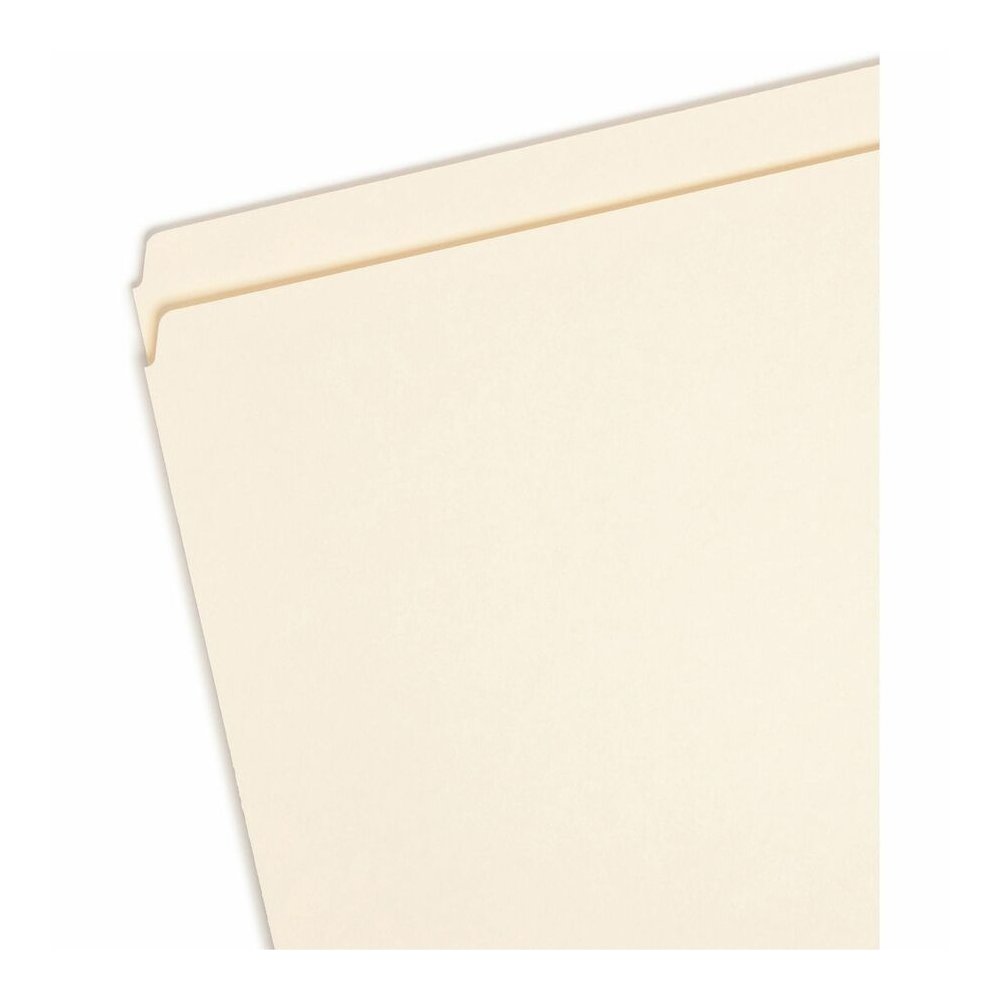 Smead Straight Tab Cut Letter Recycled Top Tab File Folder - 8 1/2" x 11" - 3/4" Expansion - 11 pt. - 1 Plys - Manila - Rounded Corner - 10% Recycled - 100 / Box. Picture 5