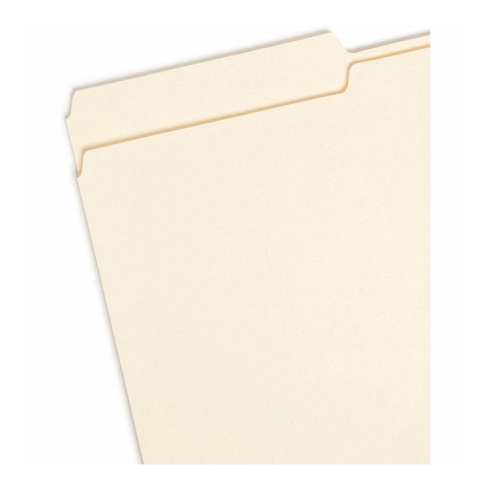 Smead 1/2 Tab Cut Letter Recycled Top Tab File Folder - 8 1/2" x 11" - 3/4" Expansion - Top Tab Location - Assorted Tab Position - 11 pt. - 1 Plys - Manila - 10% Recycled - 100 / Box. Picture 4